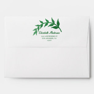 Chic Greenery Baby Shower Envelope