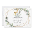 Chic Greenery Jungle Animals Baby Shower Neutral