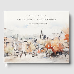 Chic Greenville South Carolina Landscape Wedding Guest Book