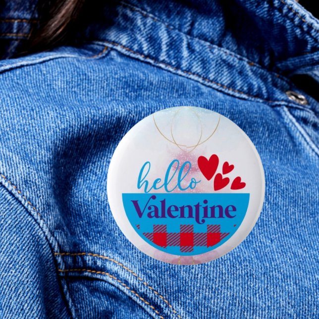 Chic Greetings: Hello Valentine Button (Creator Uploaded)