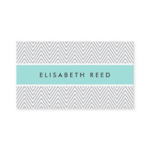 Chic grey chevrons aqua blue professional profile