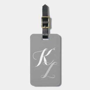 Chic Grey Luggage Tag