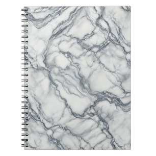 Chic Grey & White Marble Look Glamour Notebook