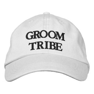 Chic Groom Tribe black and white Embroidered Hat