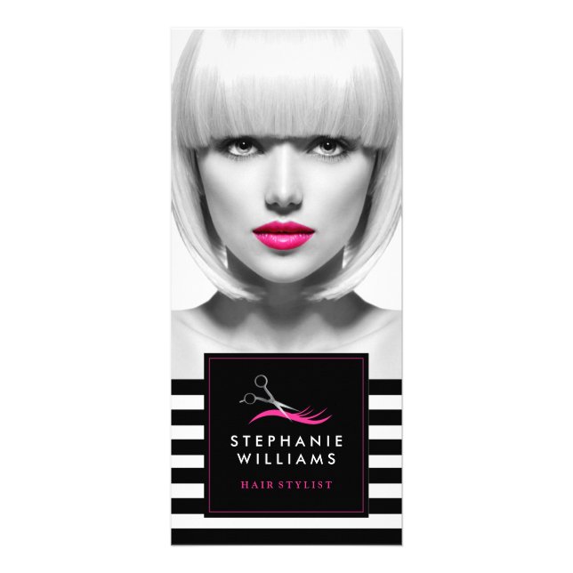 Chic Hair Salon Price List Rack Card (Front)