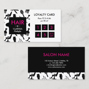 Chic Hair Stylist Loyalty Card