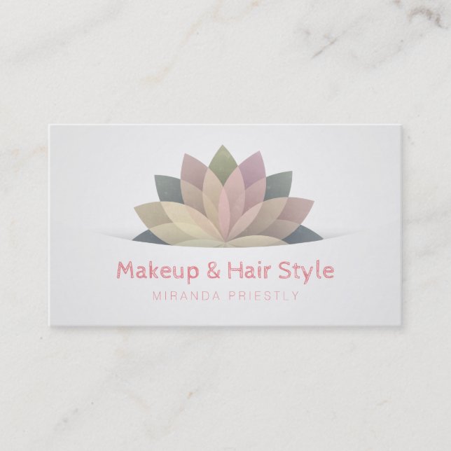 Chic Hair stylist Makeup Artist Colourful Floral Appointment Card (Front)