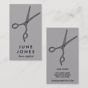 Chic Hair Stylist Scissors Salon Minimal Elegant  Business Card