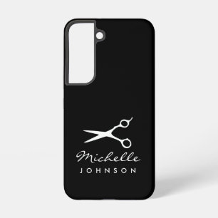 Chic hairdresser barber shears logo samsung galaxy case