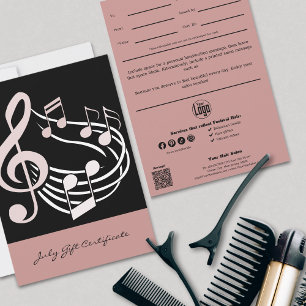 Chic Hairstylist Pink July Gift Certificate