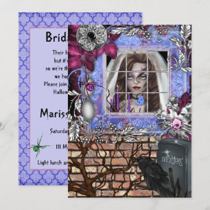 Chic Halloween Bridal Shower Invitation