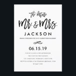 Chic Hand Lettered Engagement Party Invitation<br><div class="desc">Chic and modern engagement party invitation for the future Mr. and Mrs.</div>