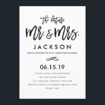 Chic Hand Lettered Engagement Party Invitation<br><div class="desc">Chic and modern engagement party invitation for the future Mr. and Mrs.</div>