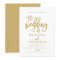 Chic Hand Lettered Gold Wedding Invitation