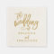 Chic Hand Lettered Gold Wedding Napkins