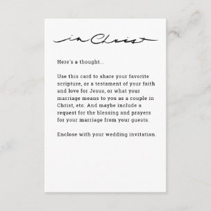 Chic Hand Lettered "In Christ" Enclosure Card