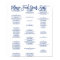 Chic Hand Lettered Navy Alphabetical Seating Chart
