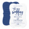 Chic Hand Lettered Navy Wedding Invitation