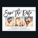 Chic Hand Lettered Save The Date Photo Collage<br><div class="desc"></div>