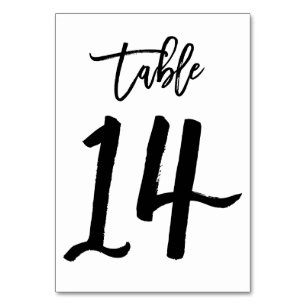 Chic Hand Lettered Table Number Card Table 14