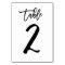 Chic Hand Lettered Table Number Card | Table 2