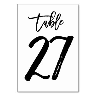 Chic Hand Lettered Table Number Card Table 27