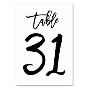 Chic Hand Lettered Table Number Card Table 31