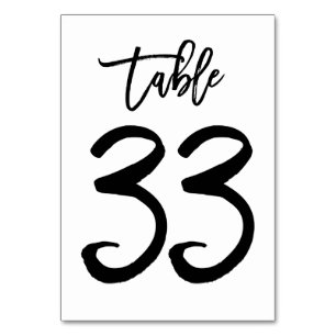Chic Hand Lettered Table Number Card Table 33