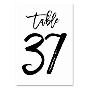 Chic Hand Lettered Table Number Card Table 37