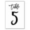Chic Hand Lettered Table Number Card | Table 5