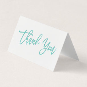 Chic Hand Lettered Thank You Card   Teal