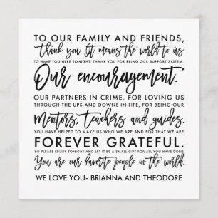 Chic Hand Lettered Thank You Message