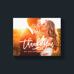 Chic Hand Lettered Thank You Photo Canvas Print<br><div class="desc">This stylish full-bleed 1-photo canvas features a beautiful free-spirited handwritten script that says "Thank You". Perfect to showcase your favourite photo and hang in the home.</div>
