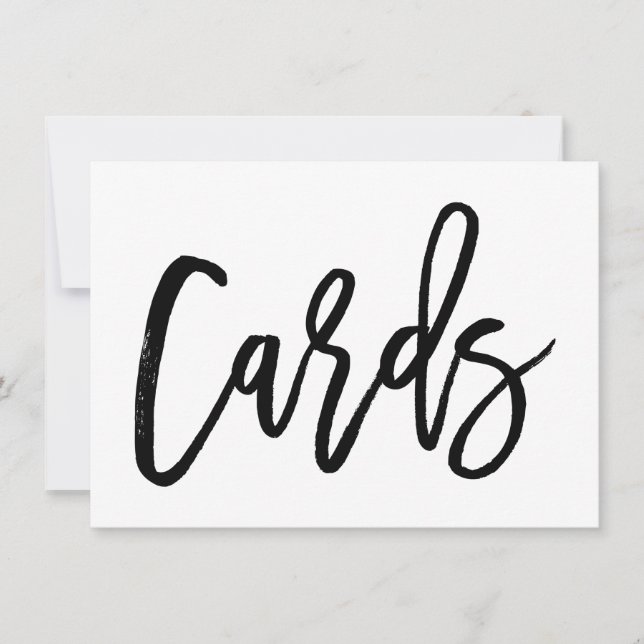 Chic Hand Lettered Wedding Cards Print (Front)