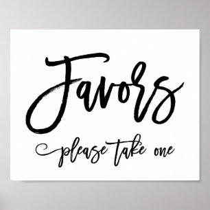 Chic Hand Lettered Wedding Favours Sign
