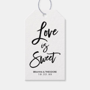 Chic Hand Lettered Wedding Gif Tags Love Is Sweet