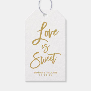 Chic Hand Lettered Wedding Gif Tags Love Is Sweet