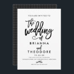 Chic Hand Lettered Wedding Invitation<br><div class="desc">Set the tone for your special day with this modern wedding invitation featuring stylish hand-lettered style script. Select a die-cut shape,  textured paper,  or an ultra-thick paper for an extra special feel and touch. Be sure to visit the collection to see all of the coordinating items!</div>