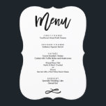 Chic Hand Lettered Wedding Menu<br><div class="desc"></div>