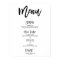 Chic Hand Lettered Wedding Menu Poster