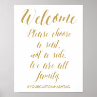 Chic Hand Lettered Wedding Please Choose A Seat