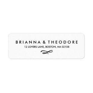 Chic Hand Lettered Wedding Return Address Label