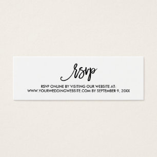 Chic Hand Lettered Wedding RSVP Online Card