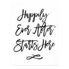 Chic Hand Lettered Wedding Sign Happily Ever After
