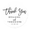 Chic Hand Lettered Wedding Thank You Favour Label