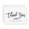 Chic Hand Lettered Wedding Thank You Flat Card