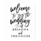 Chic Hand Lettered Wedding Welcome Sign