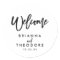 Chic Hand Lettered Wedding Welcome Sticker