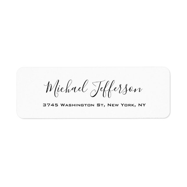 Chic Handwriting Creative Trendy Black & White (Front)