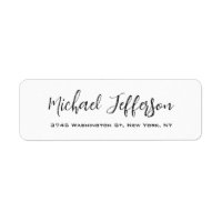 Chic Handwriting Creative Trendy Black & White